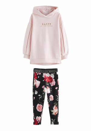 REGULAR FIT - AND FLORAL PRINT SET - Leggings - pink