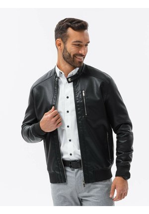 Ombre OM JAFL - Chaqueta de cuero sintético - black