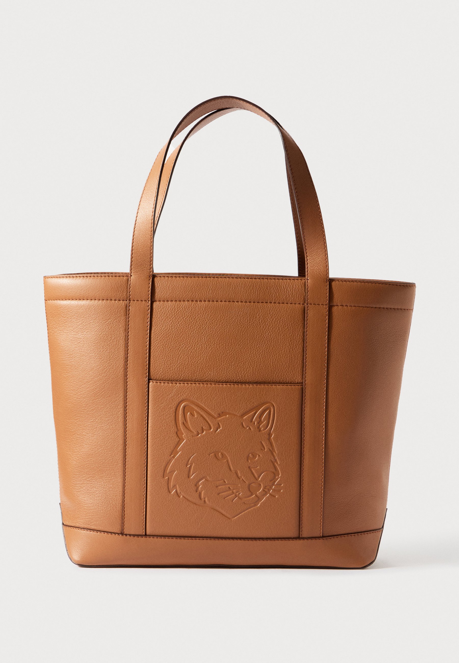 Maison Kitsuné FOX HEAD MEDIUM TOTE - Tote bag - brown - Zalando.co.uk
