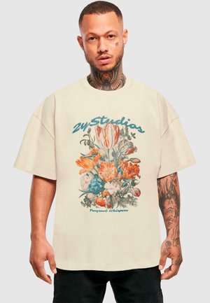FLOWERS ULTRA  - Print T-shirt - sand