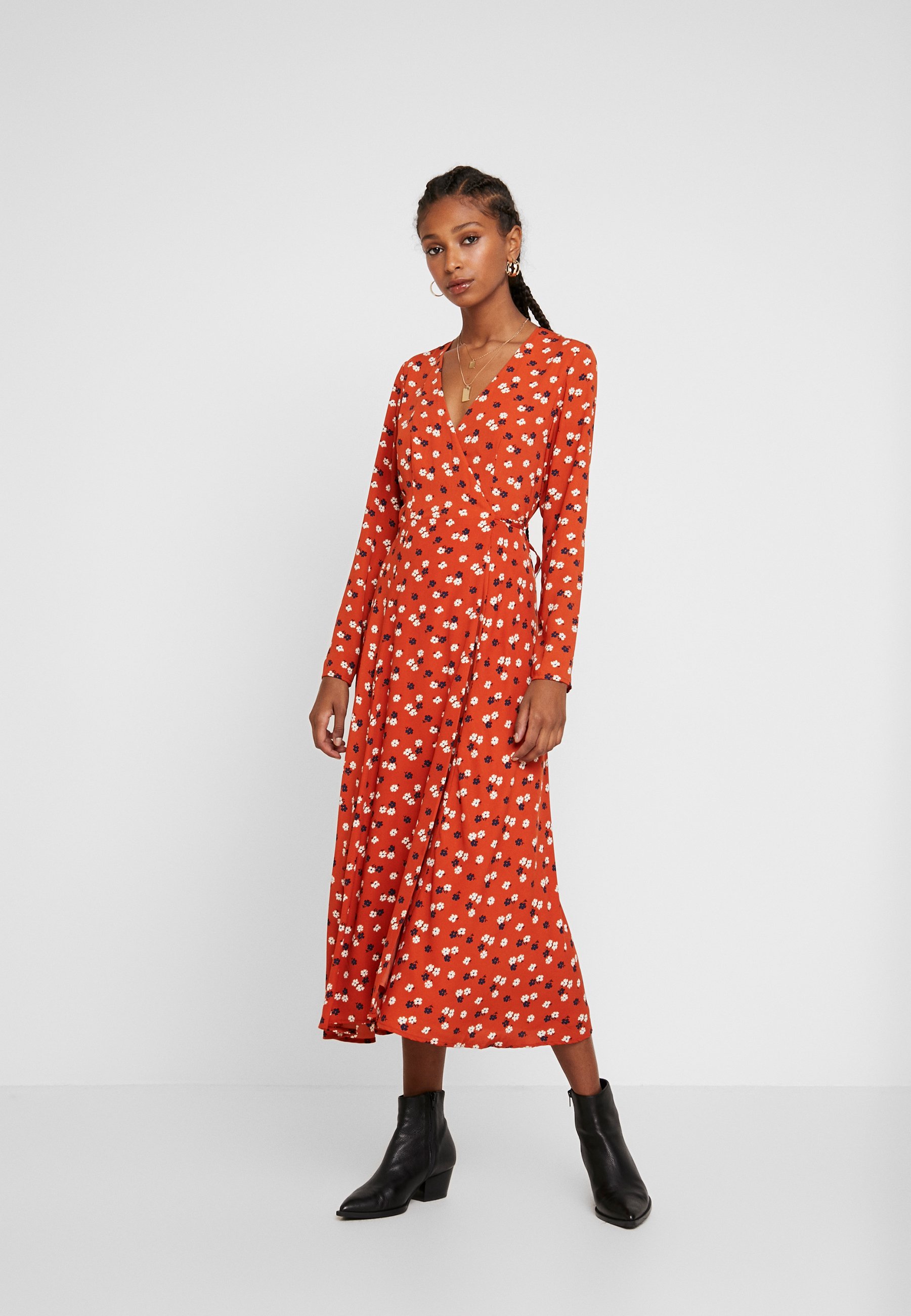 long sleeve wrap dress uk