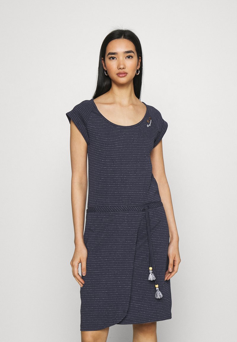 Ragwear GLITTER - Jerseyklänning - navy
