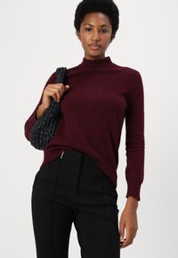 pure cashmere MOCKNECK - Pulóver - burgundy