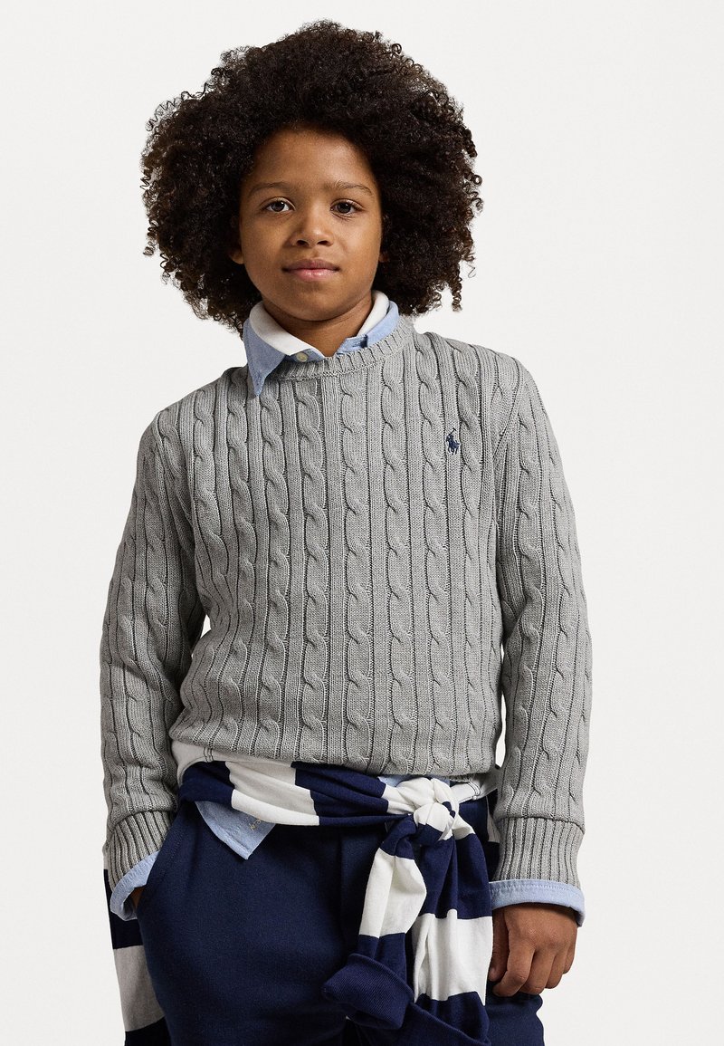 Polo Ralph Lauren - CABLE KNIT COTTON JUMPER - Strickpullover - andover heather, Vergrößern
