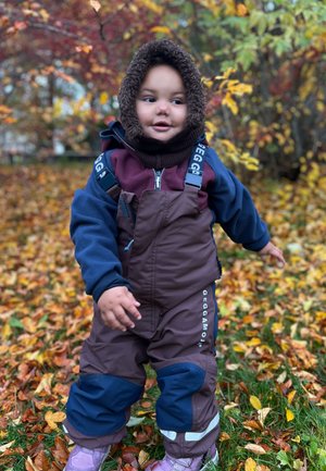 SHELL BIB - Rain trousers - brown