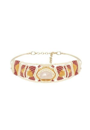 ANCHO CIERRE CON MOSQUETÓN - Collar - coral