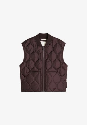 Marc O'Polo, WOVEN OUTDOOR JACKETS, BOMBER, ONION QUILTING - Waistcoat - black cherry