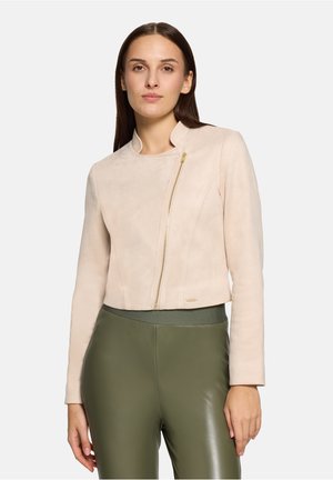 MIT STEHKRAGEN - Veste en similicuir - grau