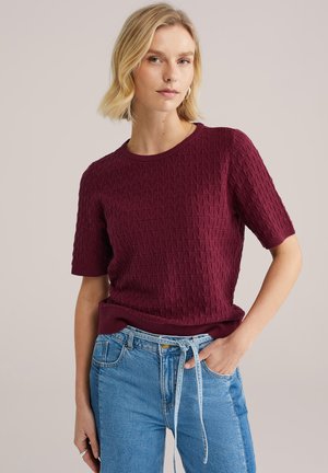 Navadna majica - burgundy red