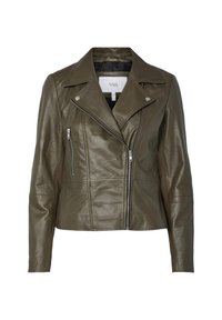 YASSOPHIE - Casaco de couro - dark olive