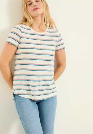REGULAR FIT - STRIPE - Print T-shirt - ivory