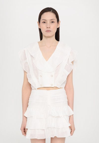 sandro HAUT FOLIE AVEC NEW BOUTONS BRIDAL - Blůza - blanc