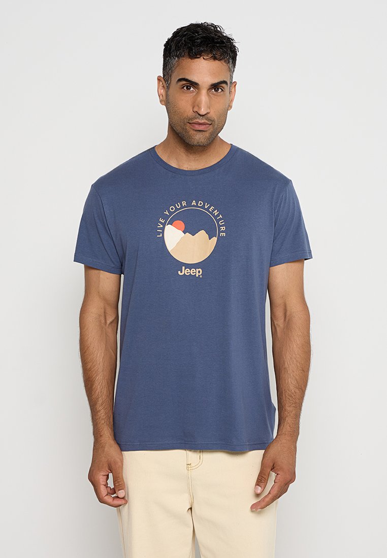 Jeep T-shirt print blauw