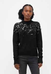 ONLY Petite ONLALBA SEQUINS HIGH NECK  - Maglione - black