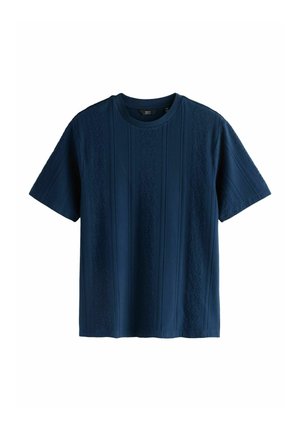 Next, REGULAR FIT - SMART TEXTURED T-SHIRT . - T-Shirt print - navy blue