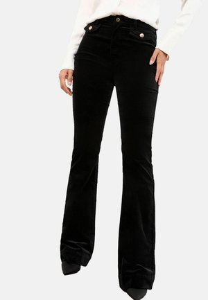 GLAM FLARE  - Trapézfarmer - black velvet