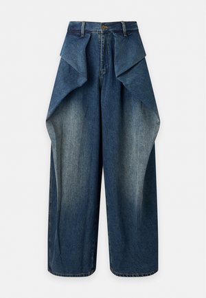 Feng Chen Wang, DRAPED OVERSIZED - Торбести дънки - dark blue