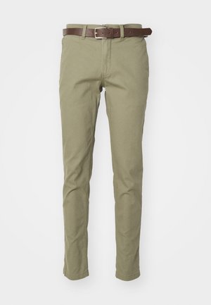 JPSTMARCO JJDAVE WITH BELT - Chino hlače - dusty olive