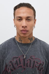 ED HARDY 3D SKULL NECKLACE UNISEX - Náhrdelník - silver-coloured