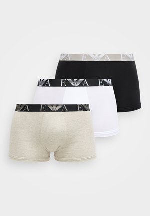 BOLD MONOGRAM PARTE BASSA TRUNK 3 PACK - Boxer alsónadrág - black/light melange grey/white