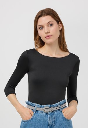 Terranova CON SCOLLO A BARCHETTA - Maglietta a manica lunga - nero