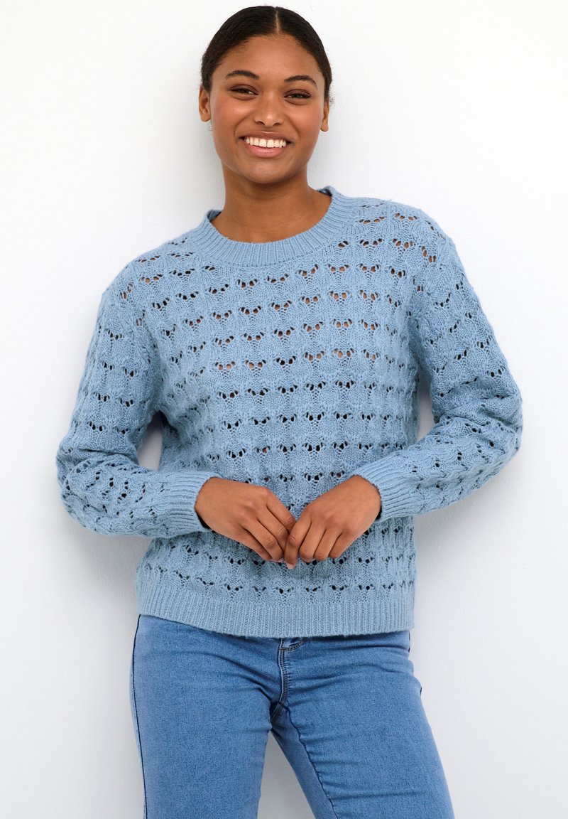 Kaffe - ELENA - Strickpullover - faded denim, Vergrößern