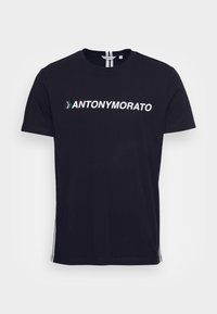 Antony Morato SLIM FIT WITH RUBBER INJIECTION - T-shirt estampada - ink blu