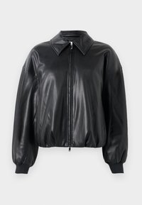 Μπουφάν από συνθετικό δέρμα - black