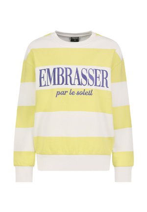 BESTICKTES GESTREIFT - Sweatshirt - yellow