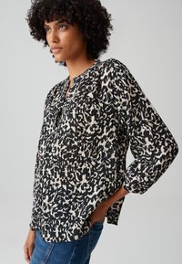 OPUS REGULAR FIT 3/4 SLEEVE TWO TONE - Camicia - black