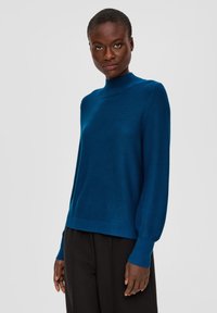 s.Oliver BLACK LABEL AUS MIX - Strickpullover - blau