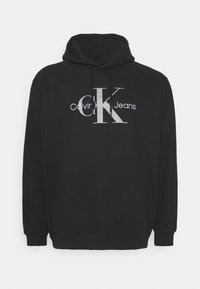 SEASONAL MONOLOGO HOODIE - Mikina s kapucí - black/porpoise
