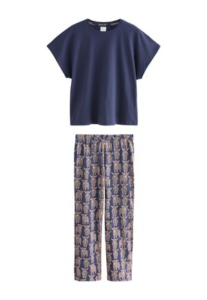 Next REGULAR FIT -SHORT SLEEVE SET - Pyjama - navy hamish the highland cow