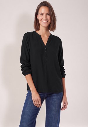 Cecil, LANGARM TUNIKA MIT SPLIT NECK - Blouse - black