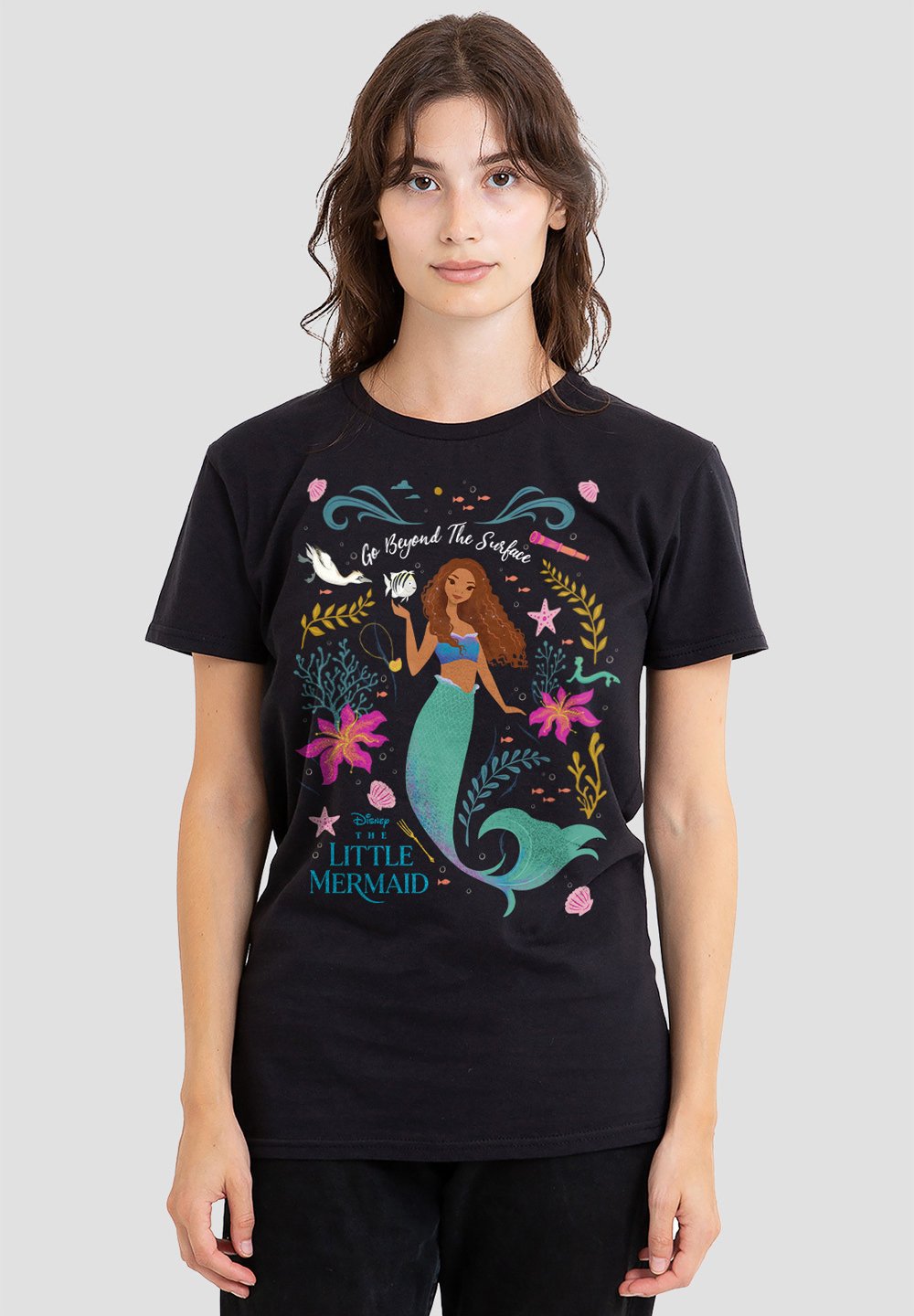 【LOUNGEFLY】★Tシャツ★ The Little Mermaid Print Unisex Tee The Little Mermaid 35th Anniversary Life is the Bubbles All