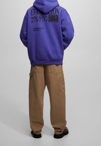 PULL&BEAR Jersey con capucha - mottled purple