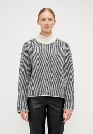 Vero Moda Tall VMNAOMI HIGHNECK  - Svetrík - birch melange/medium grey melange
