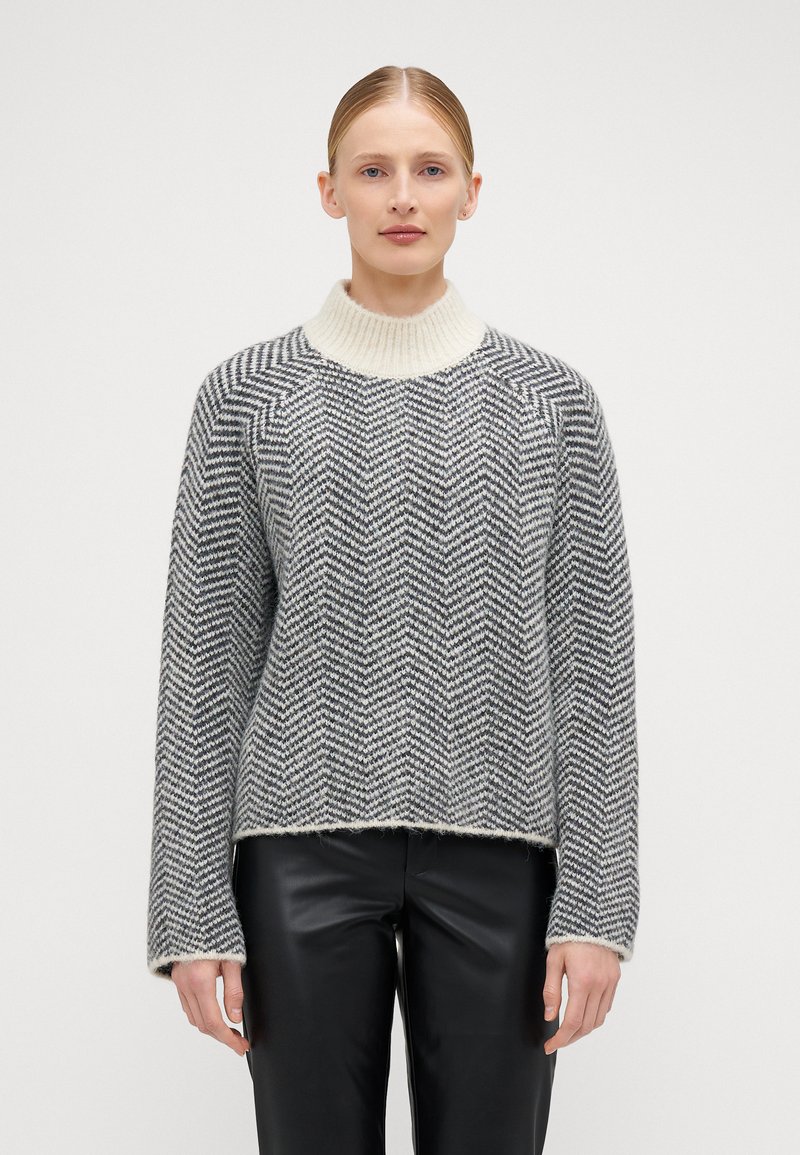 Vero Moda Tall VMNAOMI HIGHNECK - Πουλόβερ - birch melange/medium grey melange