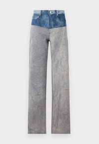 ZAVIER CONTRAST - Blugi drepți - stonewash/distressed indigo