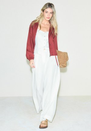 Next, TALL FIT - SUPERWIDE PLEATED TROUSERS . - Stoffhose - white