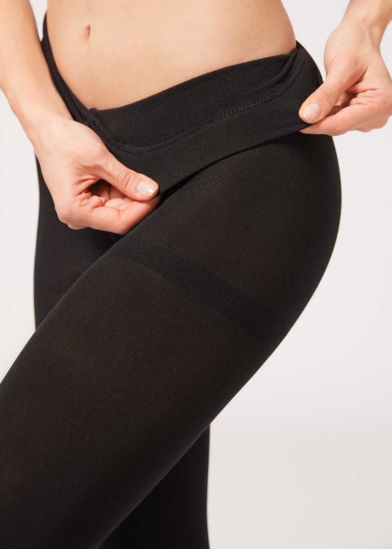 Calzedonia THERMO SUPER OPAQUE Medias black/negro