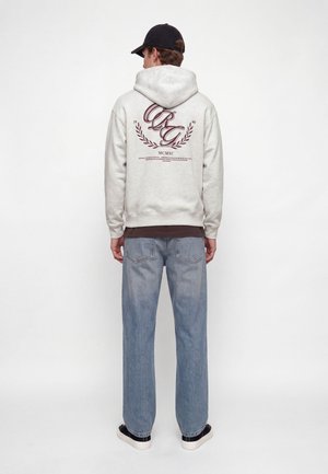 Jack & Jones, HOODIE BACKPRINTET HOODIE - Sweat à capuche - white melange