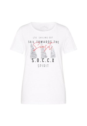 Soccx, FIT MIT ARTWORK - T-Shirt print - opticwhite