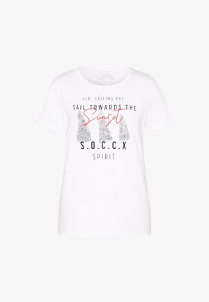 Soccx, FIT MIT ARTWORK - T-shirt print - opticwhite