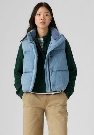 Levi's®, TATE BUBBLE PUFFER VEST LATE BRUNCH - Chaleco - late brunch - med indigo - worn in -