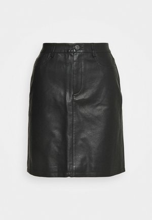Jupe en cuir - black