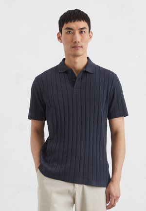 REGULAR MIT BREITER - Poloshirt - dark navy