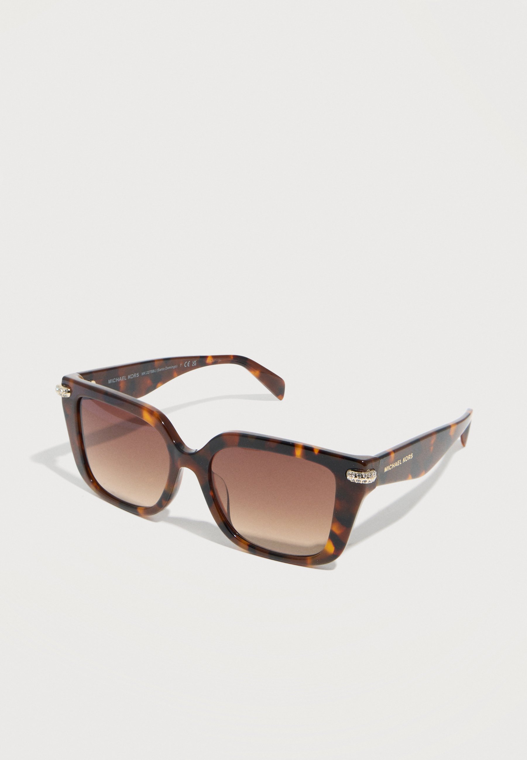 Michael Kors Women\'s Brown Tortoiseshell Gradient Square Sunglasses Michael Kors Zermatt Square Sunglasses Dark Tortoise Brown  main image 2