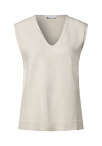 ÄRMELLOSER V-NECK - Maglione - beige
