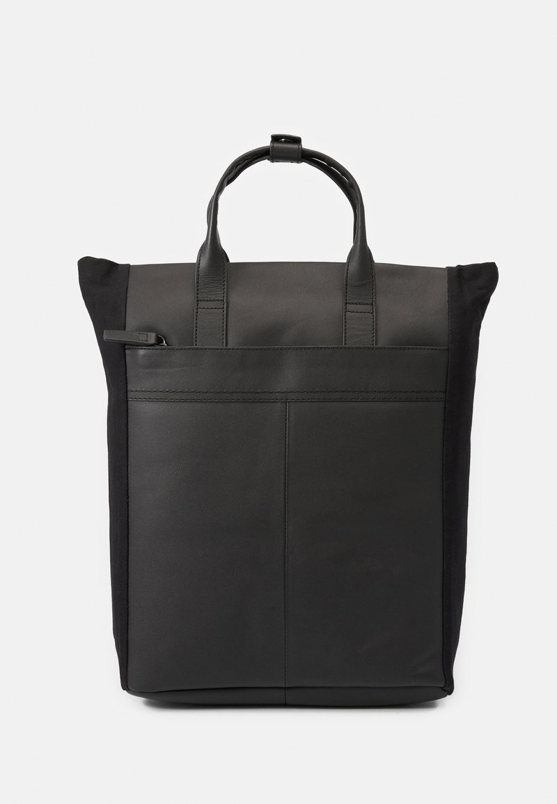Zign LEATHER Rucksack 802 black/black Zalando
